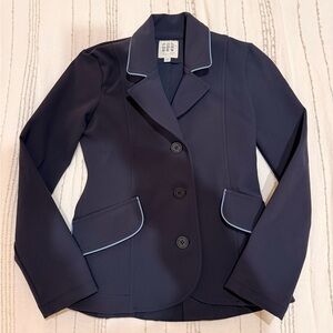 Girls For Horses Navy Show jacket with light blue piping limited edition size 10